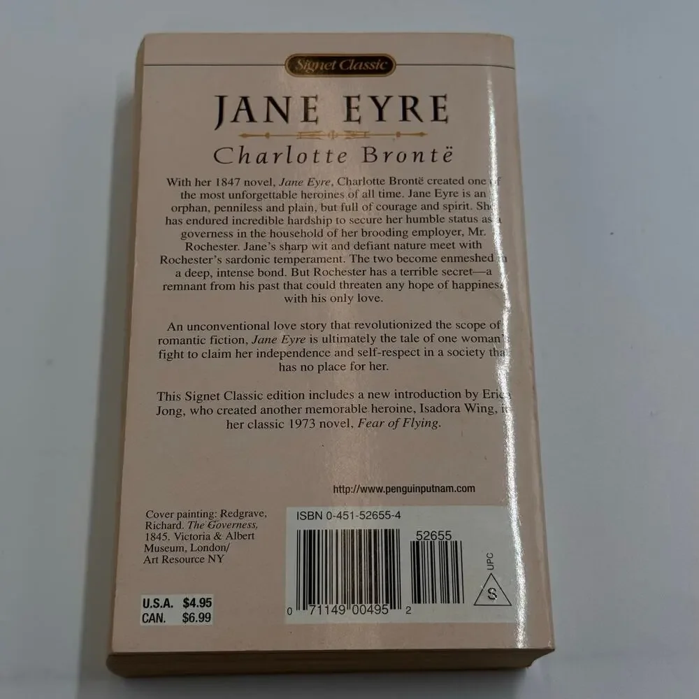 Jane Eyre Charlotte Bronte Signet Classic Paperback Novel Literary Fiction